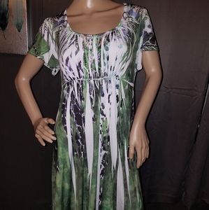 Oneworld Multi-colored short sleeve dress Size M